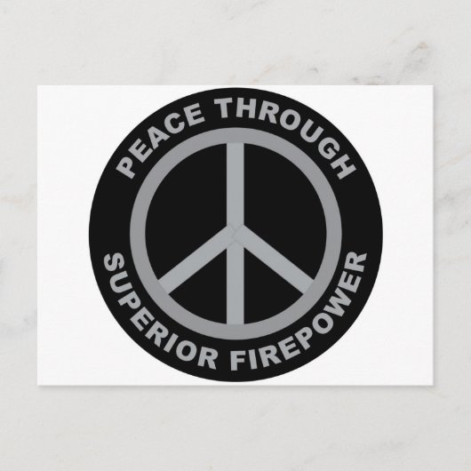 Vrede dankzij superieure vuurkracht briefkaart (Voorkant)