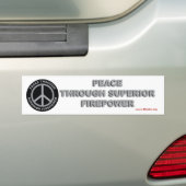 Vrede dankzij superieure vuurkracht bumpersticker (Op auto)