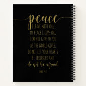 Vrede die ik bij jou laat, John 14:27 Notitieboek (Achterkant)