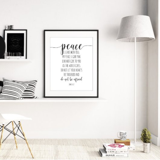 Vrede die ik bij jou laat, John 14:27 Poster