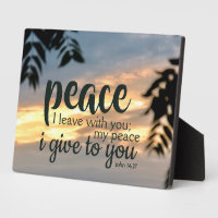 "Vrede die ik bij u laat" Tabletop Plaque