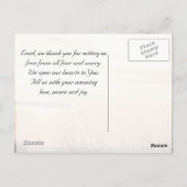 Vrede die ik met je verlaat, John 14:27, Ocean Sun Briefkaart (Achterkant)