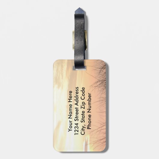 Vrede die ik met je vertrek, Bijbelse Verse Ocean Bagagelabel (Achterkant verticaal)