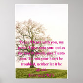 vrede die ik met u verlaat is inspirerend citaat poster (Voorkant)