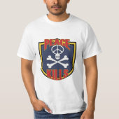Vrede doodt militair patch t-shirt (Voorkant)