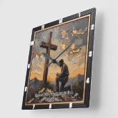 Vrede door Bloed: de Rust van het Kruis Vierkante Klok (Hoek)