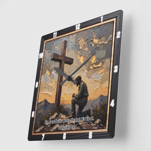 Vrede door Bloed: de Rust van het Kruis Vierkante Klok (Hoek)