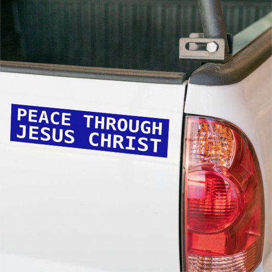 Vrede door Jezus Bumpersticker (Op Truck)