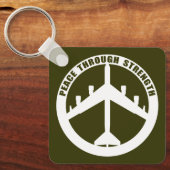 Vrede door kracht sleutelhanger (Voorkant)