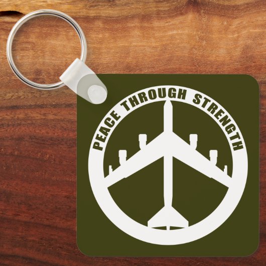 Vrede door kracht sleutelhanger (Voorkant)