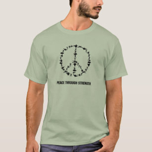 Vrede door kracht t-shirt