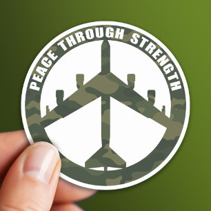 Vrede door Sterkte Ronde Sticker