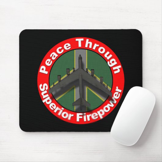 Vrede door superieure Firepower Mousepad Muismat (Met muis)