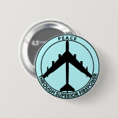 Vrede door superieure vuurkracht # ronde button 5,7 cm (Voorkant /achterkant)