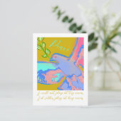 Vrede duif geen oorlog groeten briefkaart (Staand voorkant)