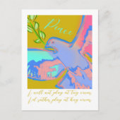 Vrede duif geen oorlog groeten briefkaart (Voorkant)