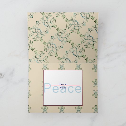 Vrede duif kaart hier nu (Binnen)