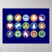 Vrede / Eco-symbolen Poster (Voorkant)