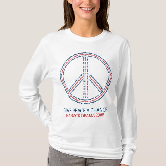Vrede een kans geven t-shirt (Voorkant)