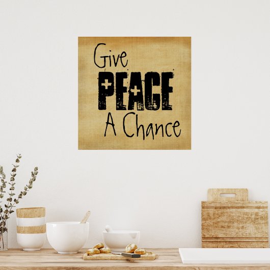 Vrede een kans-Poster geven Poster (Keuken)
