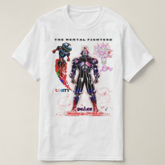 VREDE EENHEID EN LIEFDE T-SHIRT (Design voorkant)