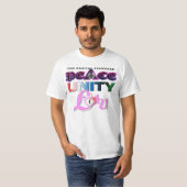 VREDE EENHEID EN LIEFDE T-SHIRT (Voorkant volledig)