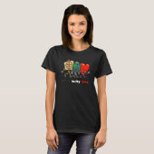 Vrede Eenheid Liefde Schattig Aarde Hart T-shirt (Voorkant volledig)