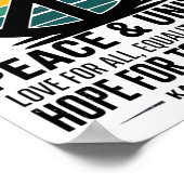 Vrede Eenheid Liefde voor Alle Gelijkheid Voor Eeu Poster (Hoek)