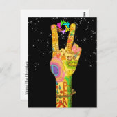 Vrede, Eenheid, Teamwork Briefkaart (Voorkant / Achterkant)