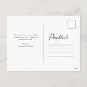 Vrede | Elegant script en foto kerst Feestdagenkaart (Achterkant)