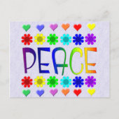 Vrede en bloemen briefkaart (Voorkant)