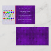 Vrede en bloemen visitekaartje (Voorkant / Achterkant)