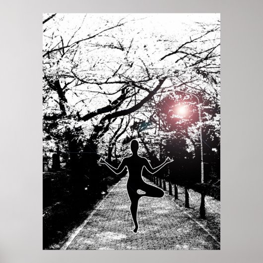 Vrede en evenwicht - Yoga Artwork Poster (Voorkant)