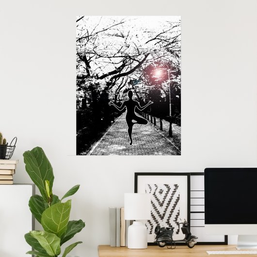 Vrede en evenwicht - Yoga Artwork Poster (Thuiskantoor)