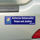 Vrede en gerechtigheid van de UU Bumpersticker (Op auto)