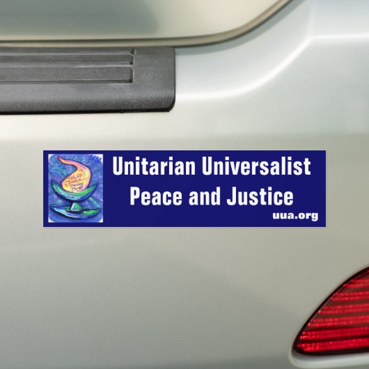 Vrede en gerechtigheid van de UU Bumpersticker (Op auto)