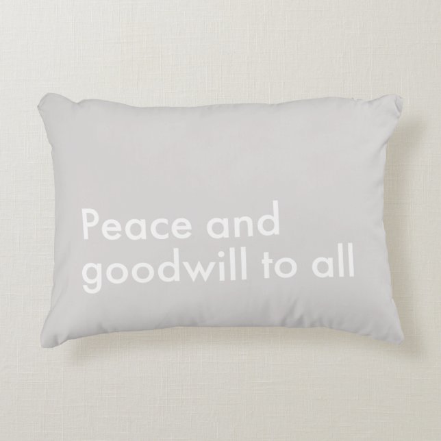 Vrede en goodwill aan Al Vakantiedecor Accent Kussen (Voorkant)