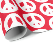 Vrede en goodwill Modern kerstcadeau Cadeaupapier (Rol Hoek)