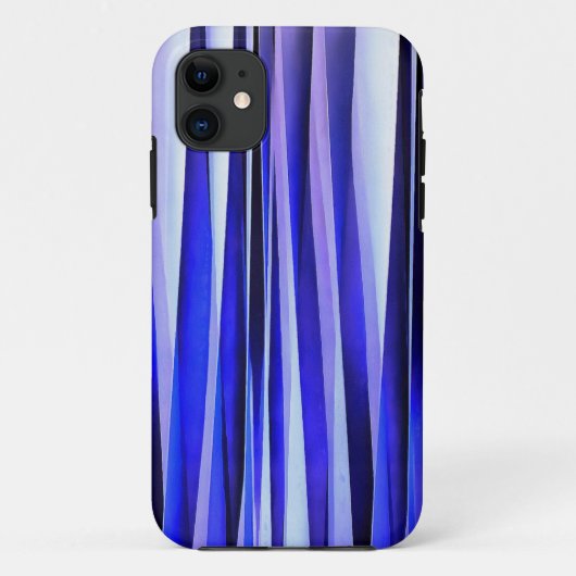 Vrede en Harmonie Blauw Gestreepte Abstracte Patro Case-Mate iPhone Case (Achterkant)