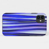 Vrede en Harmonie Blauw Gestreepte Abstracte Patro Case-Mate iPhone Case (Achterkant (horizontaal))