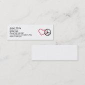 Vrede en hart mini visitekaartje (Voorkant / Achterkant)