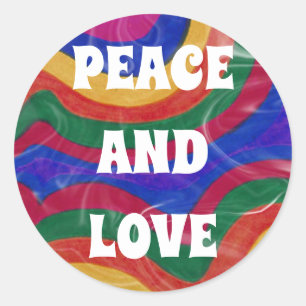 VREDE EN HOUD RONDE STICKER