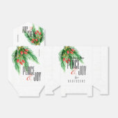 Vrede en Joy Red Green laat kerstcadeau achter Bedankdoosjes (Uitgevouwen)