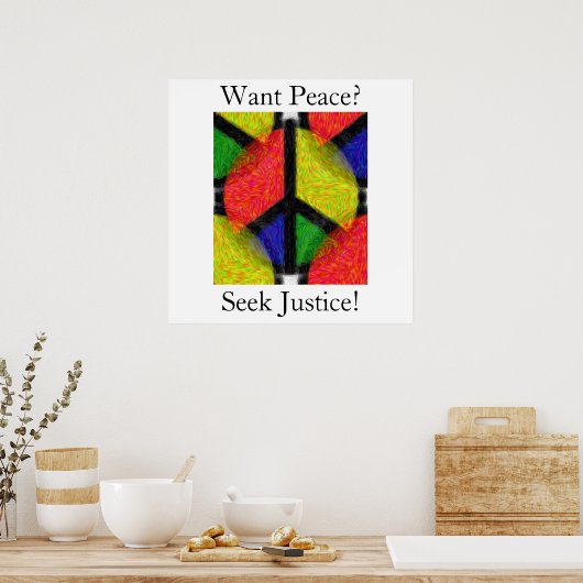 VREDE EN JUSTITIE POSTER (Keuken)