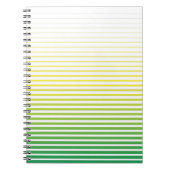 Vrede en kalmte balans groene en gele lijnen notitieboek (Voorkant)