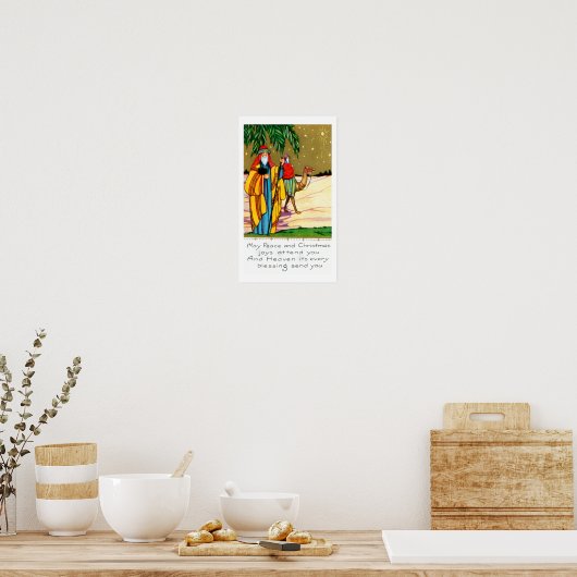 Vrede en kerstplezier poster (Keuken)