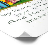 Vrede en kerstplezier poster (Hoek)