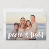 Vrede en licht | Hanukkah-fotokaart Feestdagenkaart (Voorkant)