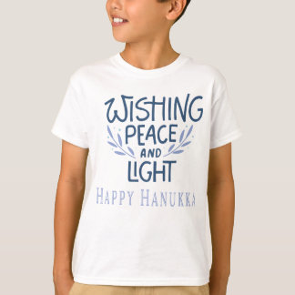 Vrede en licht wensend Prettig Chanoeka T-shirt