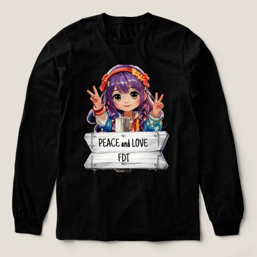 Vrede en Liefde Anti Trump Merch Tri-Blend Shirt (Voorkant)